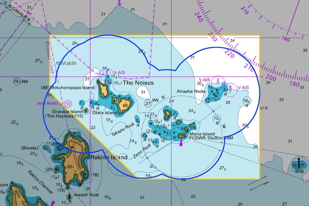 Proposed boundry with superimposed 2km radius.